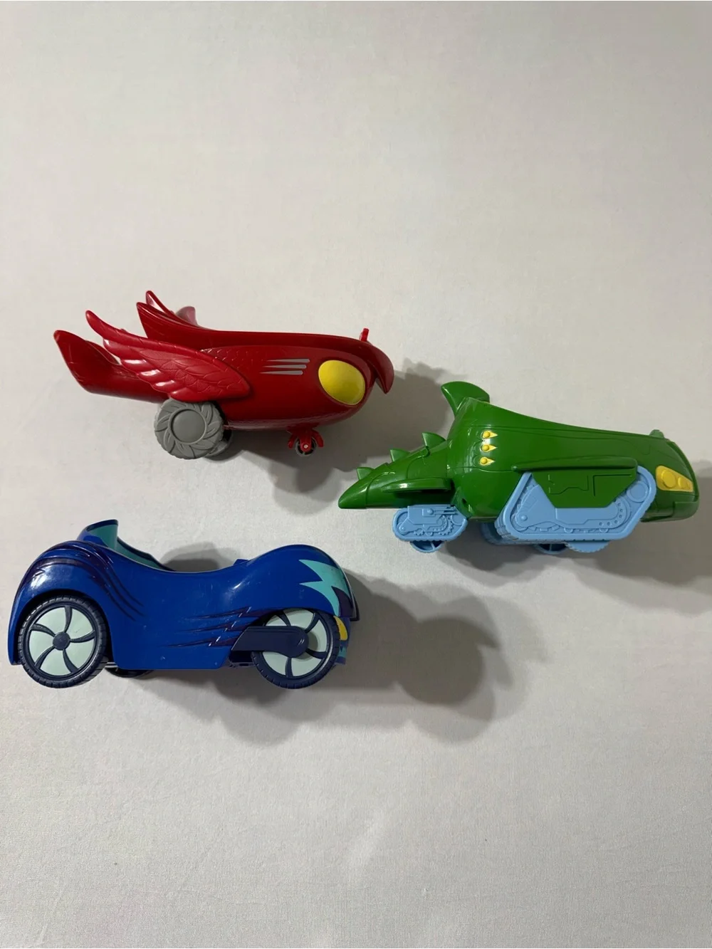 PJ Masks 3 Action Figures & 3 Vehicles-Owlette, Gekko, Catboy